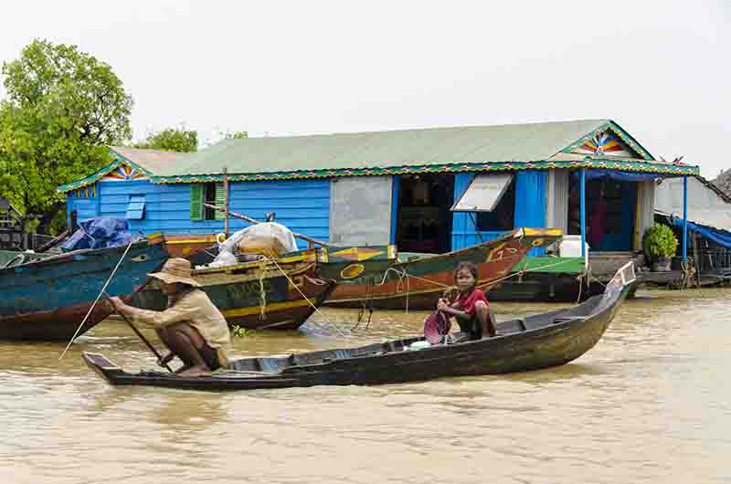 20 - Camboya - lago Tonle Sap y pueblo flotante de Chung Knearn
